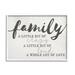 Stupell Industries Family Crazy Loud Love Inspirational Word Design 16 x 20 Design by Daphne Polselli