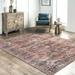 nuLOOM Marci Machine Washable Vintage Medallion Area Rug 4 x 6 Rust