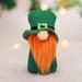 Gnome St. Patrick s Day Decorations 1 Pc Handmade Green Swedish Tomte Gnomes Plush Ornaments Scandinavian Elf Hanging Ornaments for Table Tree Hanging Decoration Spring Party Supplies Home Decor