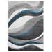 SAFAVIEH Hollywood Dalton Abstract Area Rug Grey/Turquoise 9 x 12