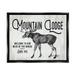 Stupell Industries Rustic Mountain Lodge Vintage Moose Cabin Sign Graphic Art Jet Black Floating Framed Canvas Print Wall Art Design by Lettered and Lined