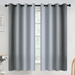 Yakamok Grey Curtain for Bedroom/Living Room Blackout Ombre Curtains Grommet Light Blocking Room Darkening Window Drapes 2 Panels 52x63 inches