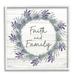 Stupell Industries Faith and Family Sign Blue Hyacinth Florals Wild Thistle 17 x 17 Design by ND Art