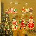 Window Silhouette Light LED Christmas Patterns Integrated Lighted Christmas Window Santa Claus Decoration for Home Use S