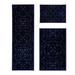 Better Trends Myla Polyester 3 Piece Accent Rug Set - Navy