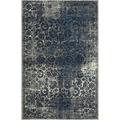 Loomaknoti Aysal Alazah 3 x 5 Blue Floral Indoor Accent Rug