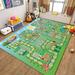 Area Rug for Playroom Car Road Map Rugs Play Numbers Rugs Thicken Memory Foam - Educational & Game Carpet Play Mat for Boys / Girls Bedroom Playroom Living Room Game Play Mat(Only Rug)