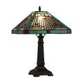 Radiance Goods Mission Tiffany-Style Blackish Bronze 1 Light Table Lamp 12 Wide