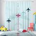 3S Brother s Aircraft Models 100% Blackout Curtains for Kids Bedroom Thermal Insulated Noise Reducing Home DÃ©cor Printed Window Curtains Set of 2 Panels - Made in Turkey Each(52 Wx63 L)