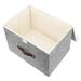 Collapsible Canvas Storage Box With Strong Handle For Home Foldable Fabric Storage Box With Lid Office Bedroom Living Room For Books Toys Clothes And So On