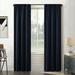 Sun Zero Bergen Theater Grade Extreme 100% Blackout Rod Pocket Curtain Panel 40 x96 Navy