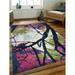 Glitzy Rugs UBSM00008M0000A51 4 ft. 4 in. x 6 ft. 4 in. Machine Woven Heatset Polypropylene Floral Rectangle Area Rug Multi Color