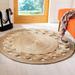 Avgari Creation Solid Round Designer Beige Area Rug Carpet Living Room Area Rag Rugs