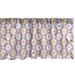 Ambesonne Damask Valance Pack of 2 Medieval Floral Motifs Image 54 X12 Purple Lime Green White