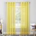 No. 918 Calypso Voile Sheer Grommet Curtain Panel 59 x84 Lemon Yellow