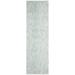 SAFAVIEH Abstract Emely Distressed Wool Runner Rug Ivory/Blue 2 3 x 14