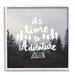 Stupell Industries Time To Adventure Woodlands Camping Tent Calligraphy Accent Framed Wall Art 12 x 12 Design by Ann Bailey