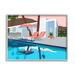 Stupell Industries Modern Tropical Vacation Home Poolside Lounge Chairs Framed Wall Art 20 x 16 Design by Jen Bucheli