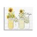 Stupell Industries Hope Script Sunflower Jars Rustic Country Flowers Graphic Art Gallery Wrapped Canvas Print Wall Art Design by Kim Allen