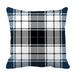 ABPHQTO Blue Scottish Tartan Plaid Pattern Pillow Case Pillow Cover Pillow Protector Two Sides For Couch Bed 16x16 Inch