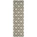 SAFAVIEH Hudson Louise Plush Geometric Shag Runner Rug Ivory/Grey 2 3 x 10