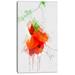 Design Art Red Rose Watercolor Illustration Painting Print on Wrapped Canvas