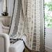 Boho Curtains for Bedroom Bohemian Tassels Curtains Cotton Linen Geometric Window Curtain for Living Room Rod Pocket Drapes 1 Panel (59 W x 71 L Arrow)