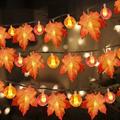 Ammoon 33FT 80LEDs Fairy String Lights Maple Shaped Decorative Hanging Lights Warm White Waterproof Battery Operated