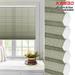 Keego Printed Cordless Celluar Shades Semi Blackout Honeycomb Window Blind Light Filtering Easy Install White Upper Case Color007 64 w x 72 h