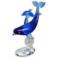 1Pc Crystal Dolphin Ornament Animal Figurine Desktop Adornment Supplies