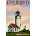 Oregon Coast Cape Blanco Lighthouse (12x18 Wall Art Poster Room Decor)