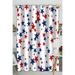 ABPHQTO Patriotic American Red Blue Stars White Grommet Blackout Curtain Room Darkening Curtains 52x84 inch (One Piece)