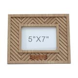 Parisloft 7 x 5 Wood Photo Frame with Love Tag Farmhouse Wood Picture Frame for Living Room Family Room Bedroom or Office Light Brown