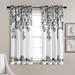 Lush Decor Tanisha Light Filtering Window Curtain Panels Black/White 52X632 Set