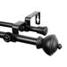 Home Window Decorative Savannah Double Curtain Rod 48-84 inch - Black