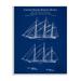 Stupell Industries Blue Ship Boat Diagram Detailed Blueprint Patent Design Wood Wall Art 10 x 15 Design by Karl Hronek
