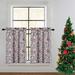 Haperlare 27 W x 36 L Christmas Animals Cafe Curtain Farmhouse Home Decor Blackout Kitchen Tier Curtains for Short Window Curtains Brown White 2 Panels