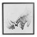 Stupell Industries Classic Monochrome Gentle Holding Hands Couple Design Framed Wall Art 17 x 30 Design by Ros Ruseva