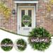 Sign Door Welcome Wreath Decoration Pendant Wooden Green Wreath Home Decor