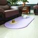 31.49 x 64.96 inch Ultra Soft Fluffy Oval Area Rugs Shaggy Living Room Rug Solid Color Non-Slip Bedroom Rug Purple