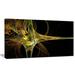 Design Art Large Fractal Graphic Art on Wrapped Canvas in Yellow