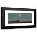 Frederic Edwin Church 18x10 Black Modern Framed Museum Art Print Titled - Sun or Moon Rising Over Porcupine Islands Bar Harbor (ca. 1860)