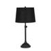 Urbanest Windsor Adjustable Table Lamp Matte White Finish Lamp Base with Black Suede Lampshade