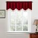 Goory Valance Luxury Rod Pocket Drapes Solid Colors Living Room Decor Window Curtain Vintage Tiers Bedroom Short Panel