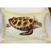 Betsy Drake Green Sea Turtle Art Only Pillow 15 x22