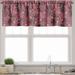 Ambesonne Palm Trees Valance Pack of 2 Botanical Flowers Leo 54 X18 Dried Rose Multicolor