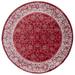 SAFAVIEH Brentwood Theobald Oriental Area Rug 6 7 x 6 7 Round Blue/Red