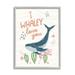 Stupell Industries Whaley Love You Typography Quirky Ocean Whale 11 x 14 Design by Nina Blue