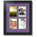 ArtToFrames Collage Photo Picture Frame with 4 - 3.5x5 Openings Framed in Black with Grape and Black Mats (CDM-3926-1)