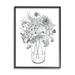 Stupell Industries Detailed Varied Flower Bouquet Blossoming Wildflower Blooms Graphic Art Black Framed Art Print Wall Art Design by Lettered and Lined